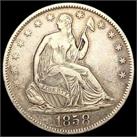 1858-S Seated Liberty Half Dollar CLOSELY