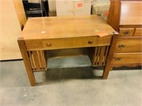 2 tone mission style wooden desk w/ drawer