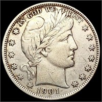 1901 Barber Half Dollar NEARLY UNCIRCULATED