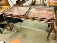 Vintage serving tray coffee table