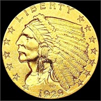 1929 $2.50 Gold Quarter Eagle CLOSELY