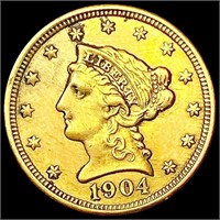 1904 $2.50 Gold Quarter Eagle CLOSELY