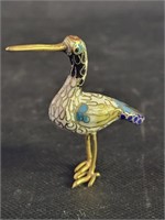 Miniature Cloisonné Kiwi Bird