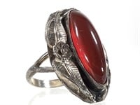 Unmarked NA Style Carnelian Ring 5.8g TW