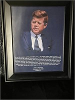 John F. Kennedy Portrait and Quote from 11-22-63