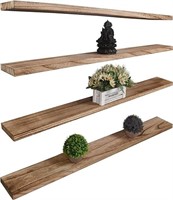 ULN - Wood Floating Shelves for Wall Decor, Rustic