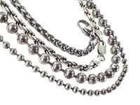 Sterling Necklaces & Bracelet + 70.4g TW