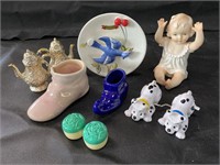 VTG Piano Baby, Mini Shoe Planters & More