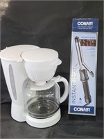 Rival Coffee Pot & Conair Curling Iron