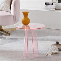 Light Pink Acrylic Side Table 18x18x18'H