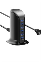 6 Port USB Charging Station for Multiple De