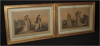 Pair Antique French Engravings 17" x 23"