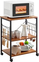 IRONSTONE Kitchen Microwave Cart 23.7' 3-Tier