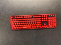 Wireless Keyboard Mouse Combo  Full Size  Red