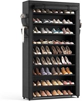 Shoe Rack with Covers - 10 Tiers Tall Shoe Rack Or