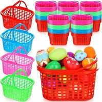 100 Pcs Plastic Easter Basket Bulk for Egg Hunts P