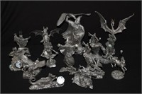 14pc Mystic Fine Pewter Figurines
