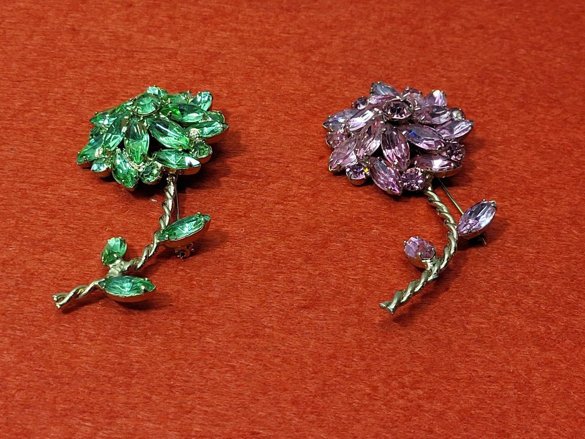 Costume Flower Brooches.