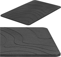 Stone Bath Mat - Double Sided  Non-Slip WHITE