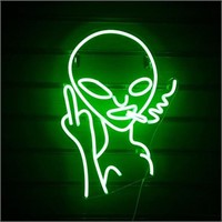 Green Alien LED Light Up Neon Signs