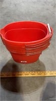 7- wash buckets.