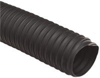 Rubber Duct Hose, Black, 8" ID, 0.03" Wall, 25' L