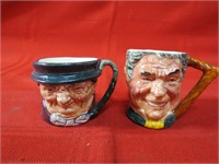 (2)Small Royal Doulton Toby mugs.