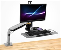 Adjustable Standing Desk, Single Monitor/Keyboard