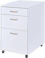 ACME Coleen White High Gloss File Cabinet