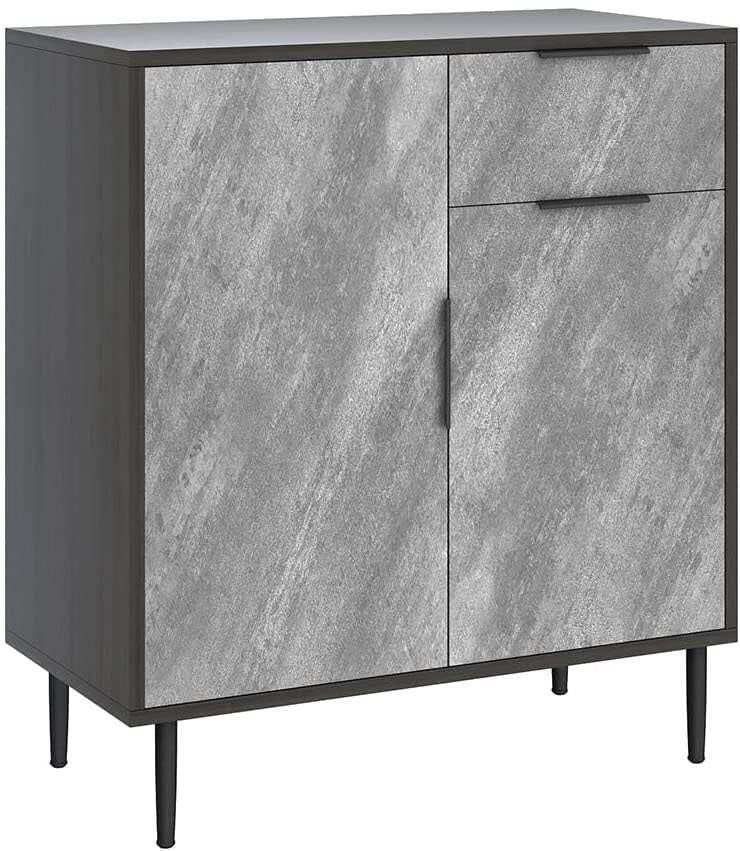 VISHOOK Grey Storage Cabinet Sideboard with Drawer