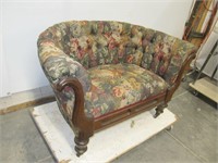 UPHOLSTERED ANTIQUE LOVE SEAT