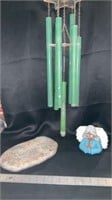 Outdoor decor, wind chime, stepping stone solar
