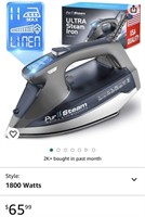 Like new PurSteam Steam Iron for Clothes 1800W