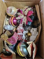 Small Box Vintage Christmas Ornaments Mid Century