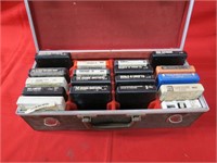 8 track music cassettes w/case.