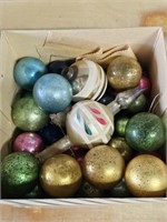 Small Box Vintage Christmas Balls Glass