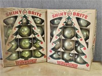 Vintage Shiny Brite Christmas Balls, Glass