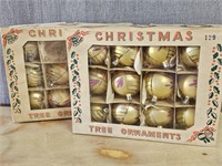 Glass Christmas Ball Ornaments in Original boxes