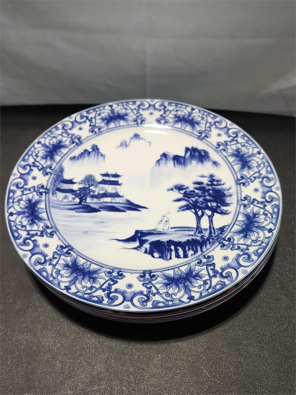 Blue & White Plates (4)