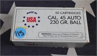 Ammo - 45 Auto 230gr 50rnds