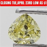 $600  Rare Fancy Natural Color Diamond(0.37ct)