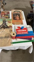 Vintage coloring books, vintage papers, large oil
