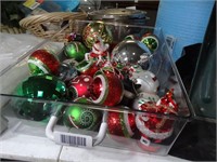 Variety of Glass Christmas Ornaments