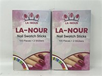 New 2 Pack of LA NOUR 100 Pcs - Nail Swatch