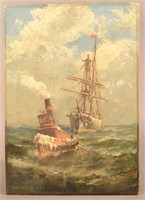 Frederick (Fred) Pansing Stormy Seas Painting.