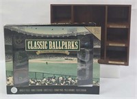 Classic Ballparks Model Set w/ Box & Wood Display