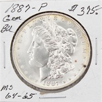 1887-P Morgan Silver Dollar Coin BU