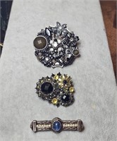 Art Deco Rhinestone Brooches- Beautiful!!!