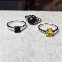 Pretty Different Color Stone/Glass Womens Rings