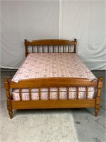 Wooden Frame Full Bed with Mattress & Box Spring